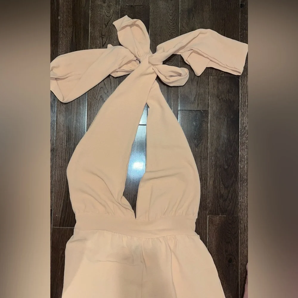 NWT Parisian multi-way tie peach Jumpsuit OS fits M-XL - Picture 4 of 14